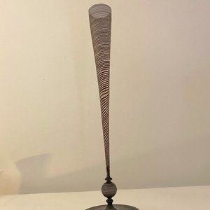 STUNNING ANTIQUE EXTREMELY RARE BIMINI HAND-BLOWN GLASS VASE 17”